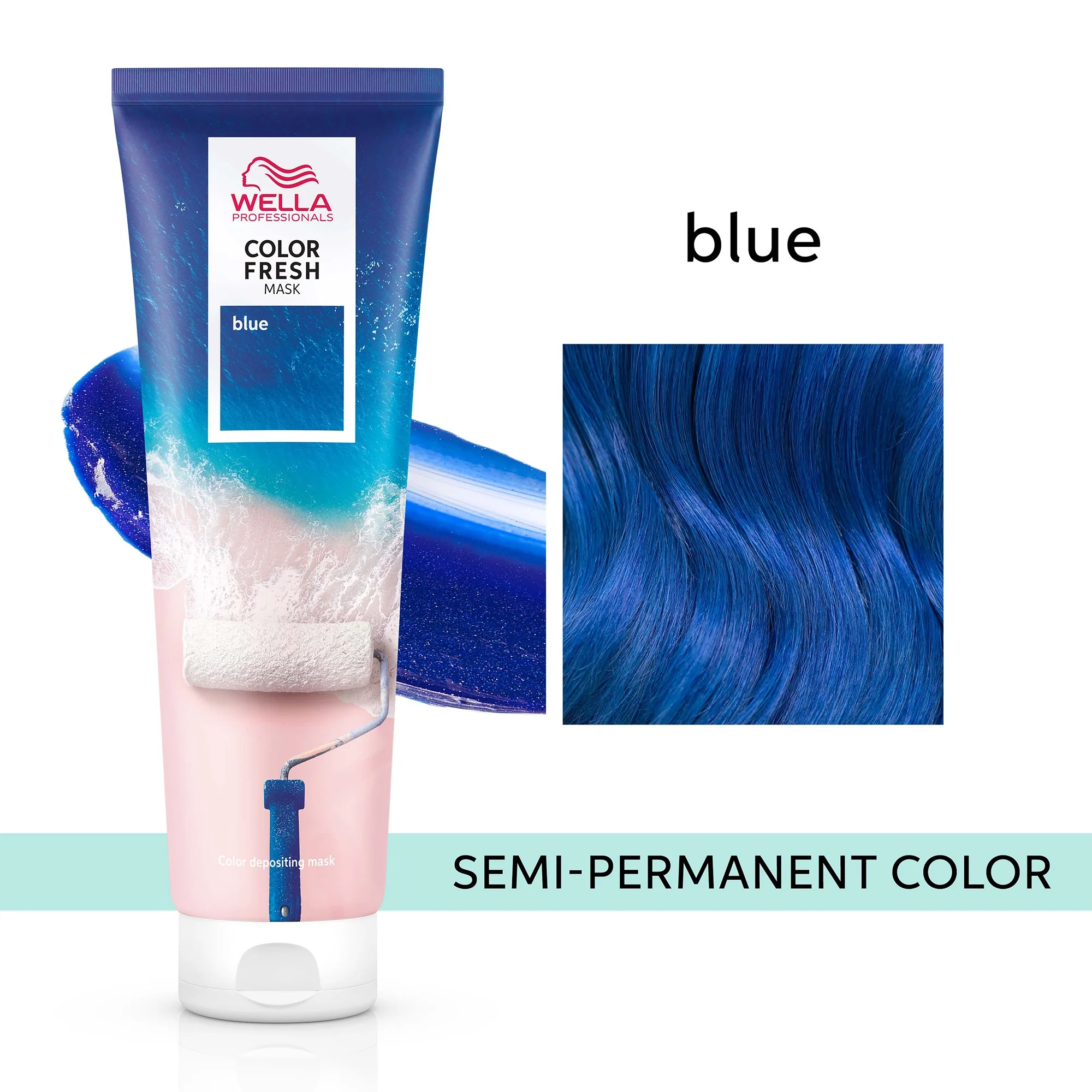 Wella Professionals Care Color Fresh Semi-Permanent Colour Mask - Blue 150ml - Image 2